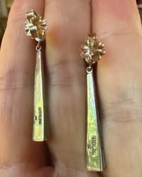 Image 5 of Inlay tube design post earrings 