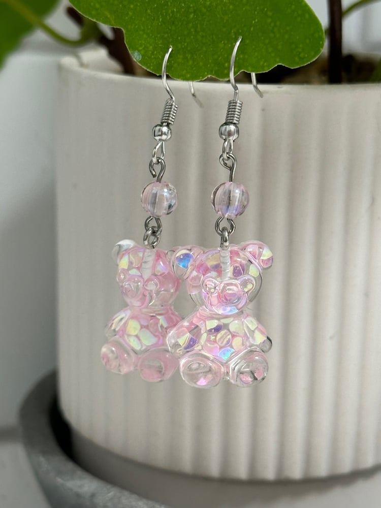 Image of Glittery Bear Earrings