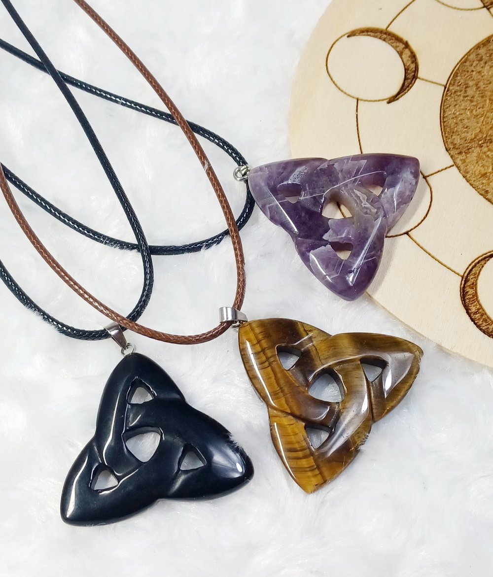 Image of Carved Crystal Necklaces 