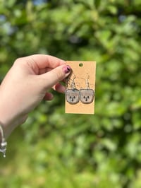 Ghost Mickey D Bucket Earrings 👻