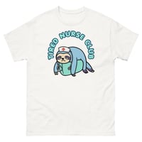 Image 3 of Tired Nurse Club T-Shirt – Funny Nurse Shirt, Nurse Life Sloth Humor Exhausted Nurse Unisex Tee
