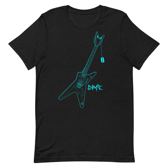 Dime Lightning Blue DFH Guitar T-Shirt