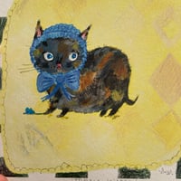 Image 5 of Small square art print -tortie kitten 