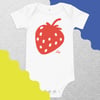 Strawberry onesie baby