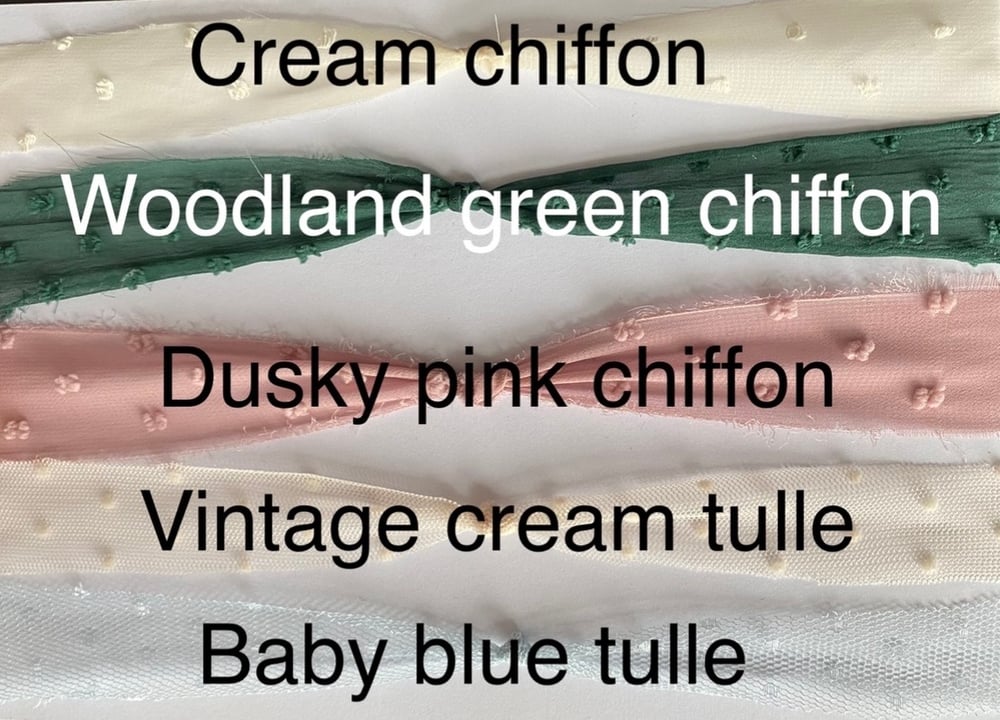 Image of Boho chiffon tieback - 5 colour choices  