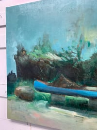 Image 3 of Painting / maleri / "ISLANDS BRYGGE – Malerdrømme og tankestreger – Nokken III" / 80x100 cm