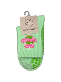 Image 2 of Matcha Green Pilates Socks 