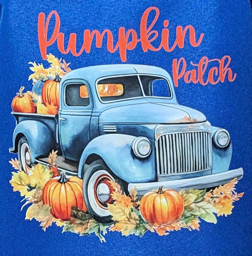 Image of Pumpkin Patch Fall Apron (blue)