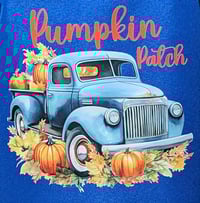 Image 3 of Pumpkin Patch Fall Apron (blue)