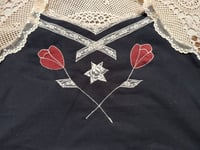 Image 2 of black with flowers