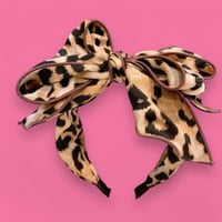Leopard print Bow head band 