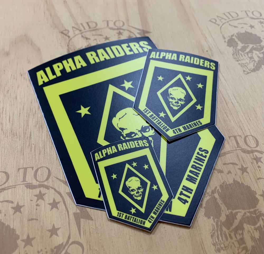 Image of Alpha 1/4 Raider Decal 3 Pack