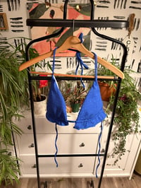 Image 3 of NWT 3 piece blue swim set