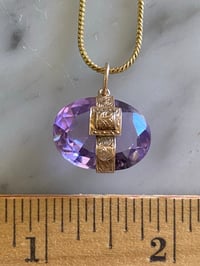 Image 5 of FACETED amethyst oval charm