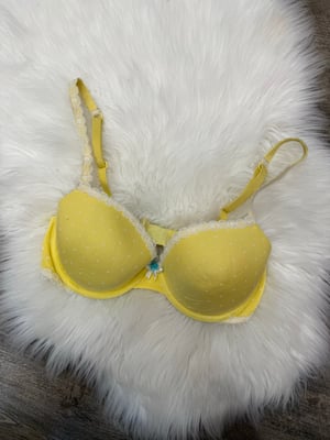 Image of Victoria’s Secret Yellow Polka Dot Bra - 36C