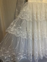 Image 11 of 1950s Tiered Embroidered Lace 