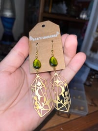 Image 3 of Peridot Crystal Earrings ✨💚