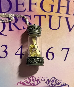 Image of Clear Quartz + Bone Jar Necklace