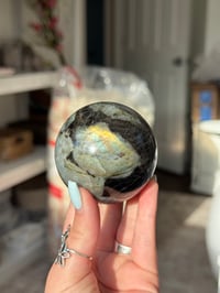 Image 8 of SUNSET LABRADORITE SPHERE -MADAGASCAR- B