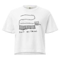 Image 2 of Women’s heavyweight boxy tee don't do drugs 