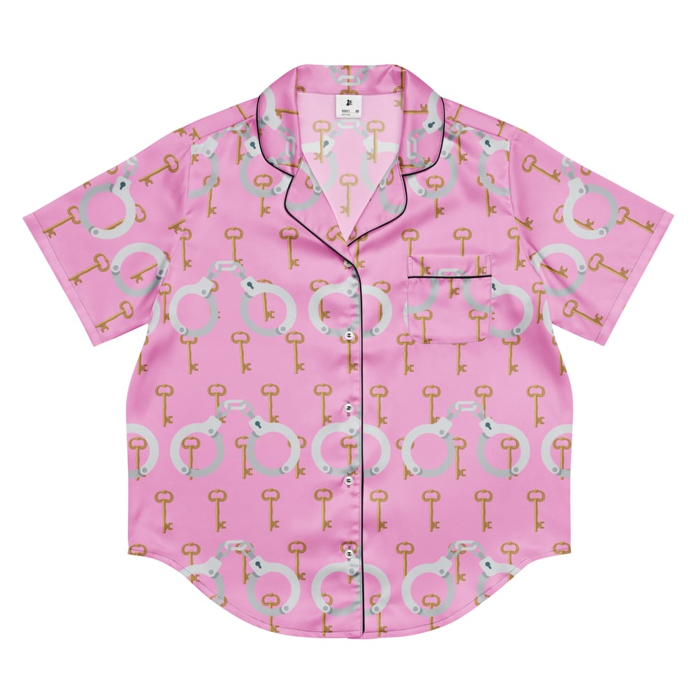 Image of All-over print women’s short sleeve Locked In pajama top