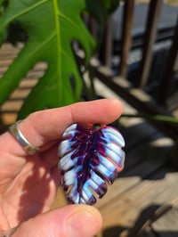 Image 3 of Purple variegated monstera pendant (uv reactive) 🌿
