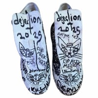 Image 7 of 1 of 1 size US8 EUR 39 hand drawn hi top converse 