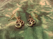 Image of Silver OM Earrings