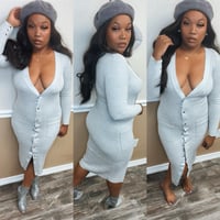 Grey sweater dress