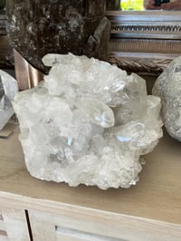Image 1 of Large Clear Quartz Points Cluster Statement Piece #2133