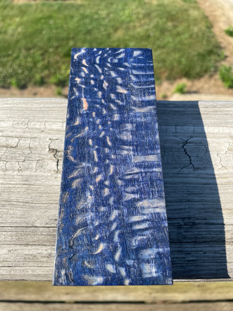 Image of Blue Hawaiian Silk Oak Knife Block