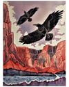 "Two Ravens in Marble Canyon" by Zasha Welsh