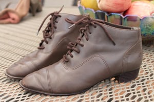 Image of Brown leather shoes
