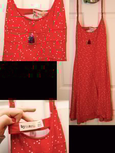 Image of Red& White Heart Skater Dress