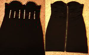 Image of Strapless Studded Dress