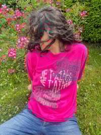 Image 1 of Girlfriend Je T’aime - Magenta Sweatshirt - XL