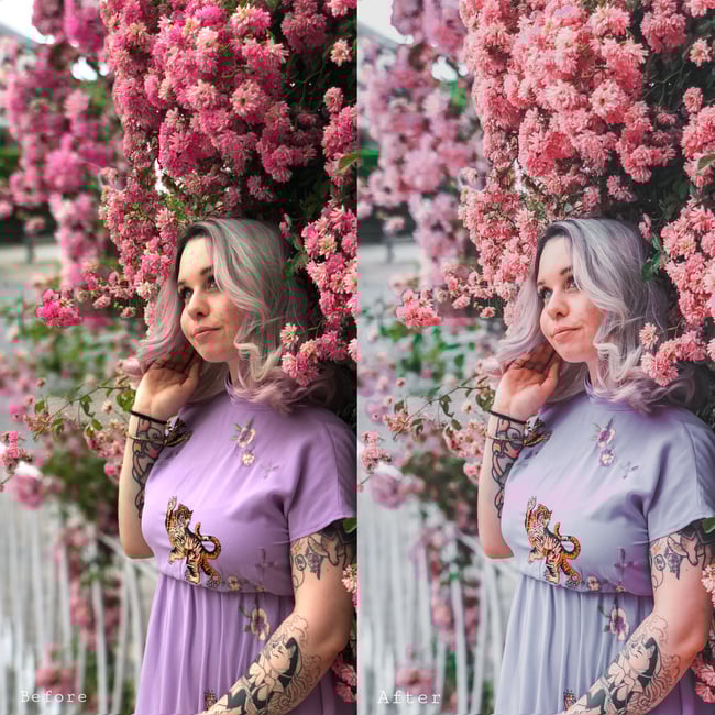 Muted Lavender (5 Lightroom Mobile Presets)