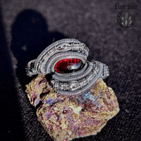 Image 1 of Garnet & Topaz Ring