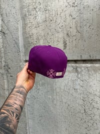 Image 3 of PINK BRIM PURPLE MINNESOTA TWINS CUSTOM FITTED CAP