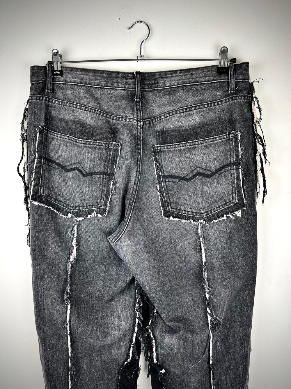 Fringes grey denim 