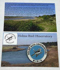 Image 1 of Holme Bird Observatory Pin Badge