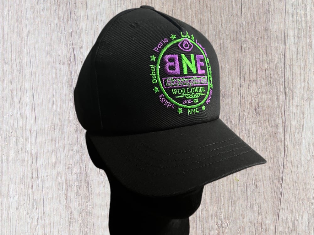 BNE WorldWide Hat 🌍 (purple and green) 