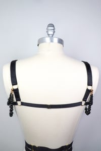Image 6 of Mini shoulder harness with Onyx beads