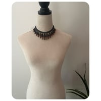 Image 3 of The Empress Necklace - Red Jaspers and Shadow Leather