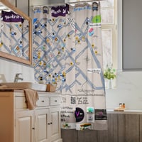 DBB Roseau City Bus Stop Map Shower Curtain