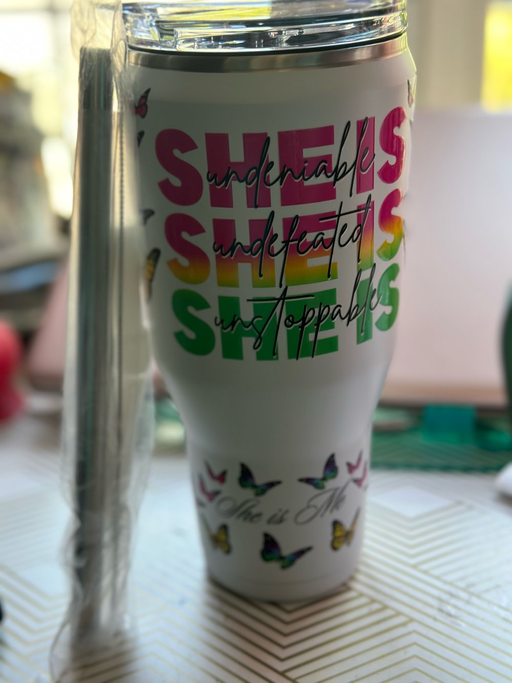 Image of 40oz. cup She is (Top & Bottom )NEW