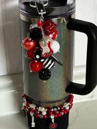 Image 7 of Red Album Inspired Tumbler Accessory Set | Bow, Straw Bauble & Bracelet Stack