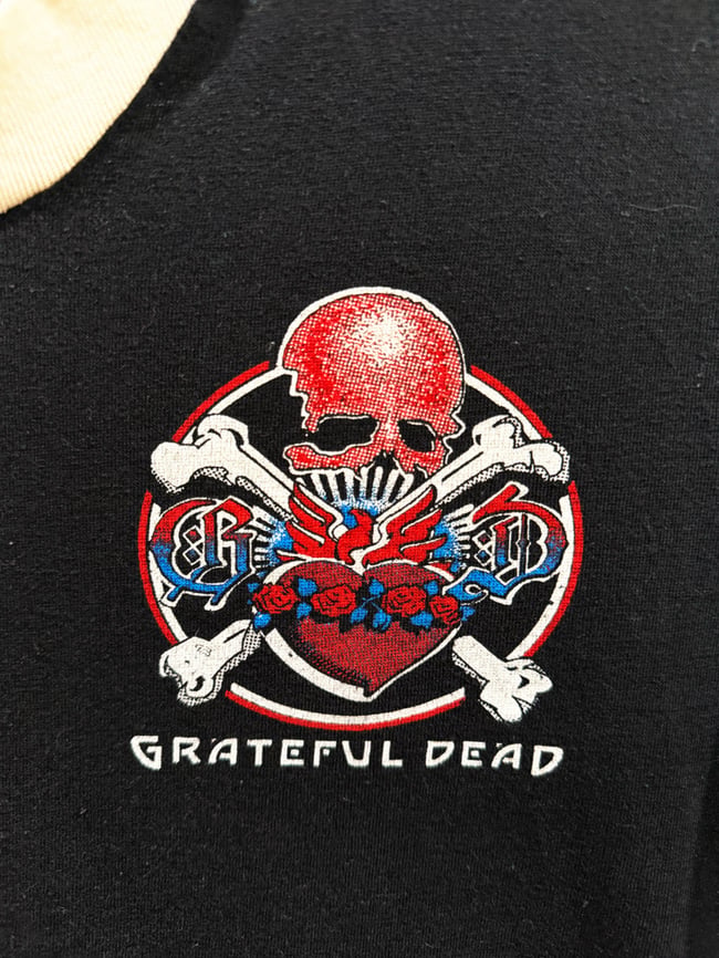 Grateful Dead Early 80s Bertha V-Neck Ringer T-Shirt - Size M