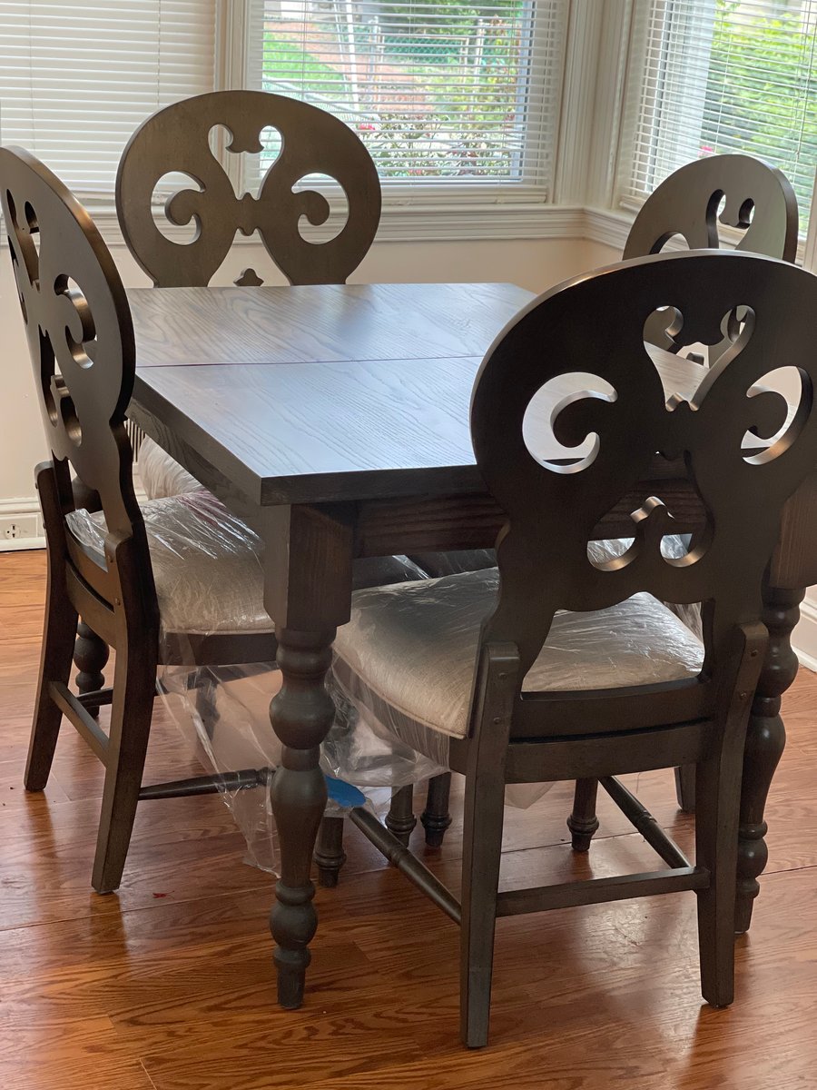 Image of Farmhouse style dining table