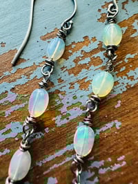 Image 5 of ethiopian opal and antique coral earrings